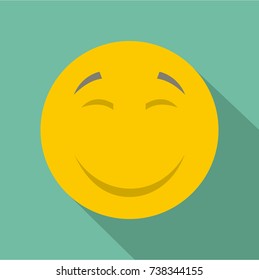 Smile icon. Vector flat illustration of smile icon for any web design