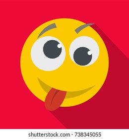 Smile icon. Vector flat illustration of smile icon for any web design