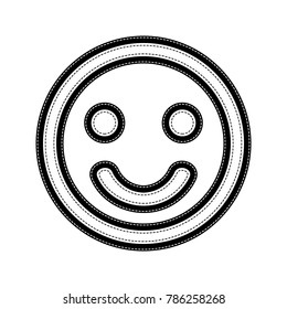 Smile icon. Vector. Flat style black icon on white.