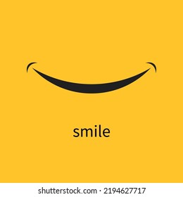 Smile icon vector graphic design symbol or logo. Vector illustration