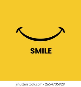 Smile icon vector graphic design symbol or logo. Smile Vector Template Design Illustration