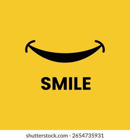 Smile icon vector graphic design symbol or logo. Smile Vector Template Design Illustration