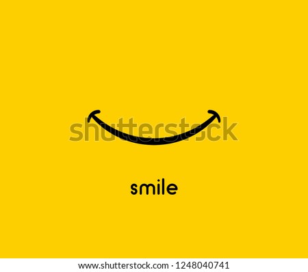 Smile icon vector graphic design symbol or logo.