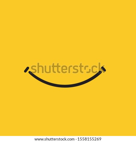 Smile icon vector graphic design symbol or logo with hand drawn doodle style
