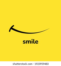 Smile icon vector graphic symbol or logo design.