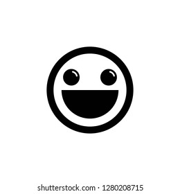 Smile Icon Vector. Happy face symbol for your web site design