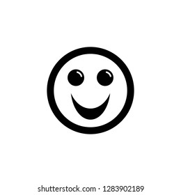 Smile Icon Vector. Happy face symbol for your web site design