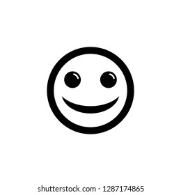 Smile Icon Vector. Happy face symbol for your web site design