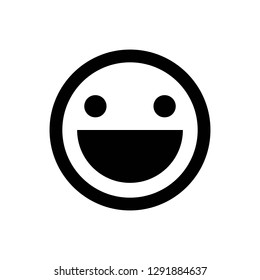 Smile Icon Vector. Happy face symbol for your web site design
