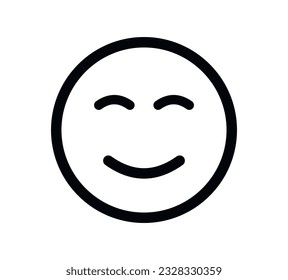 Smile icon vector, happy face emoji. Face emoticon sign.