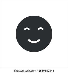 smile icon vector, happy symbol. face pictogram, flat  vector sign isolated on white background