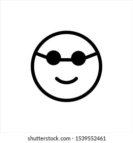 smile icon vector, happy symbol. face pictogram, flat  vector sign isolated on white background