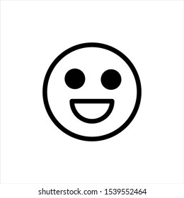 smile icon vector, happy symbol. face pictogram, flat  vector sign isolated on white background