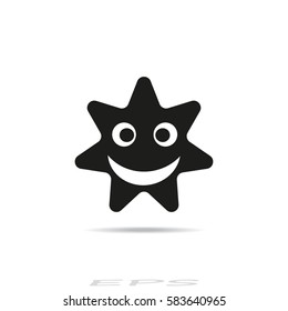 Smile icon, vector illustration