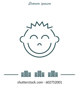 Smile Icon. vector illustration