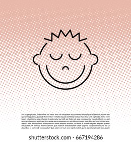Smile Icon. vector illustration