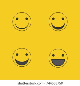 Smile icon. Vector illustration.