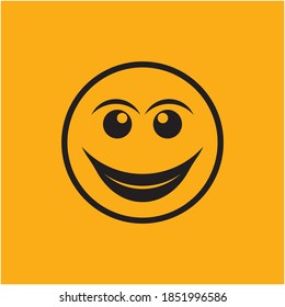 Plantilla de diseño de ilustración de vector de icono Smile
