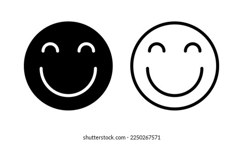 smile icon vector illustration. smile emoticon icon. feedback sign and symbol
