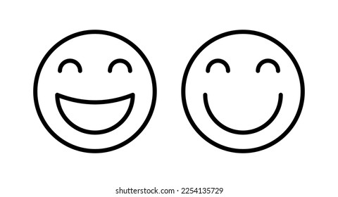 smile icon vector illustration. smile emoticon icon. feedback sign and symbol
