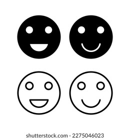 smile icon vector illustration. smile emoticon icon. feedback sign and symbol