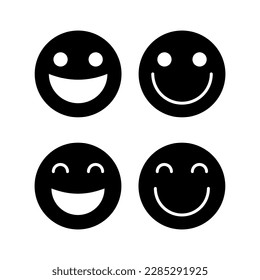 smile icon vector illustration. smile emoticon icon. feedback sign and symbol