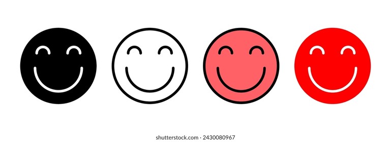 smile icon vector illustration. smile emoticon icon. feedback sign and symbol