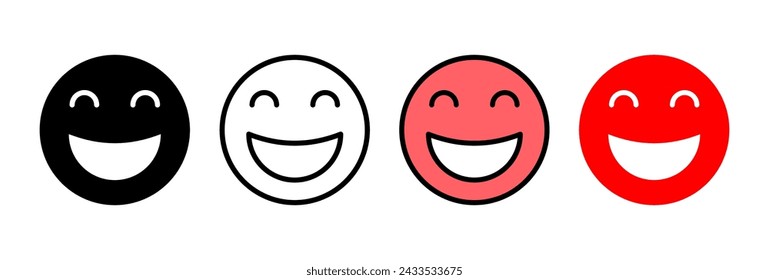 smile icon vector illustration. smile emoticon icon. feedback sign and symbol