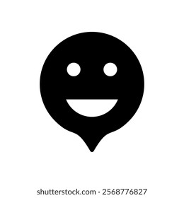 smile icon vector illustration. smile emoticon icon. feedback sign and symbol