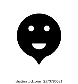 smile icon vector illustration. smile emoticon icon. feedback sign and symbol