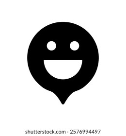 smile icon vector illustration. smile emoticon icon. feedback sign and symbol