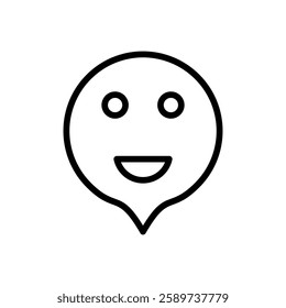 smile icon vector illustration. smile emoticon icon. feedback sign and symbol