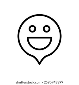smile icon vector illustration. smile emoticon icon. feedback sign and symbol