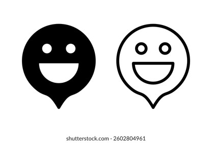 smile icon vector illustration. smile emoticon icon. feedback sign and symbol