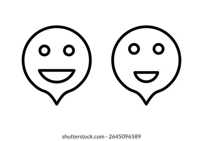 smile icon vector illustration. smile emoticon icon. feedback sign and symbol
