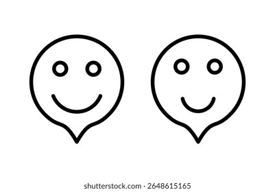 smile icon vector illustration. smile emoticon icon. feedback sign and symbol