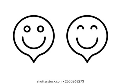 smile icon vector illustration. smile emoticon icon. feedback sign and symbol