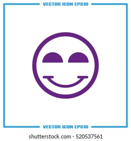 Smile icon vector illustration eps10. Isolated badge for website or app - stock infographics