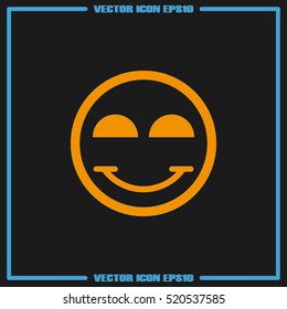 Smile icon vector illustration eps10. Isolated badge for website or app - stock infographics