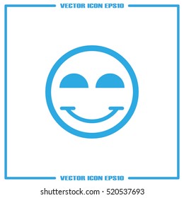 Smile icon vector illustration eps10. Isolated badge for website or app - stock infographics