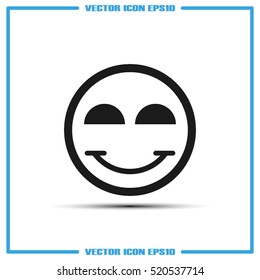 Smile icon vector illustration eps10. Isolated badge for website or app - stock infographics