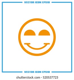 Smile icon vector illustration eps10. Isolated badge for website or app - stock infographics