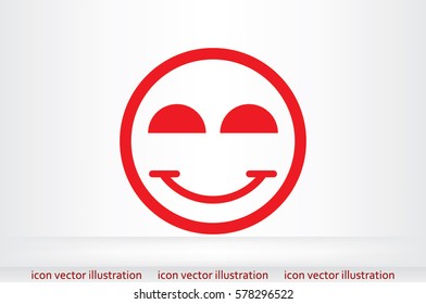 Smile icon vector illustration eps10. Isolated badge for website or app - stock infographics.