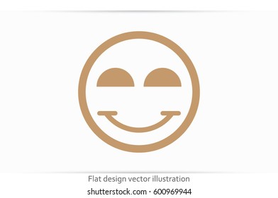Smile icon vector illustration eps10. Isolated badge for website or app - stock infographics