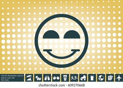 Smile icon vector illustration eps10. Isolated badge for website or app - stock infographics