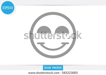 Smile icon vector illustration eps10. Isolated badge for website or app - stock infographics.