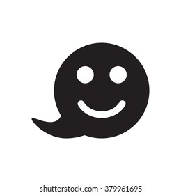  Smile icon, vector illustration. Flat design style