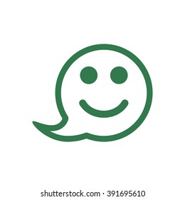  Smile icon, vector illustration. Flat design style