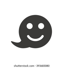  Smile icon, vector illustration. Flat design style