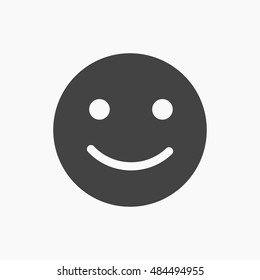 Smile Icon, vector illustration. Flat design style